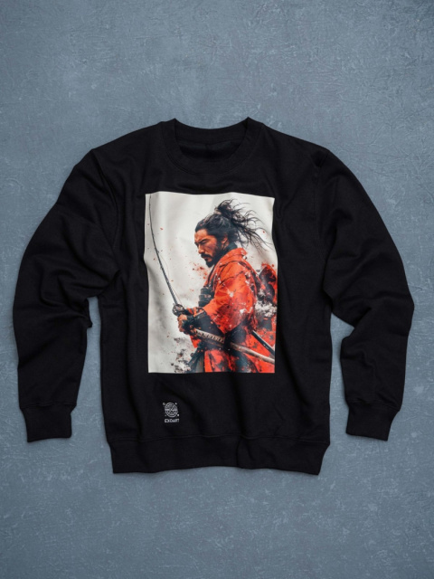 Bluza Samuraj Wędkarz - przód produktu, widok pofałdowany Bluza Samuraj Wędkarz - przód produktu, widok pofałdowany